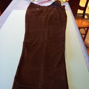 Ralph Lauren Men's 38 X 32 Brown Cuffed at Hem Corduroy Dress Pants
